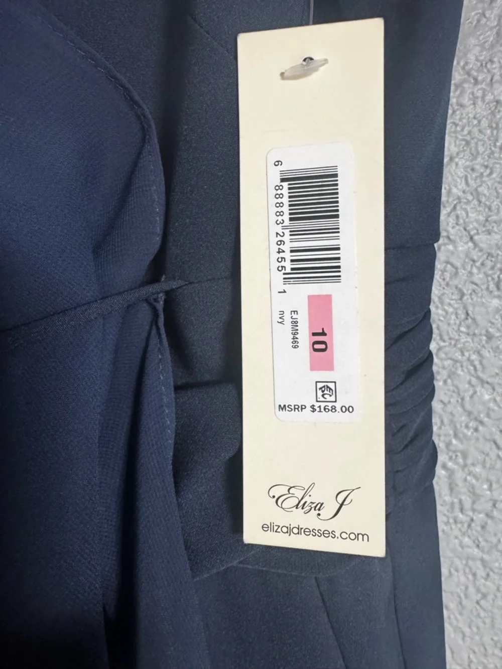 Eliza J Navy Ruched Formal Dress – Size 10 NWT - Picture 5 of 5